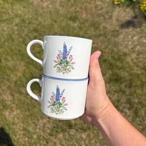 Delphinium Made in Japan Floral Small Mugs